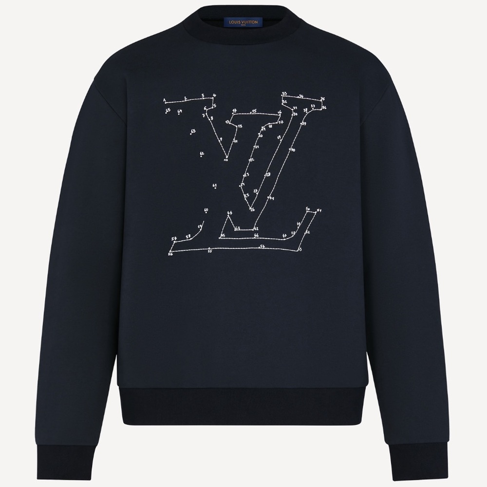 Louis Vuitton LV Stitch Print Embroidered Crewneck Sweatshirt - 3L